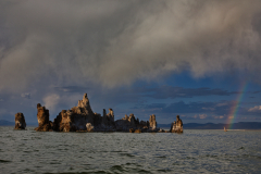 Mono Lake Sunset Rainbow