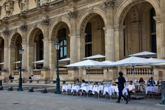 Outside the Louvre