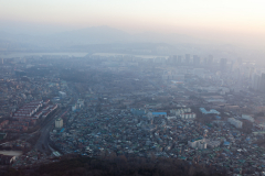 Yongsan.  The big white building where the golf course was is now the national museum