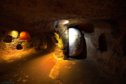 Tunnels under houses in Cappadocia